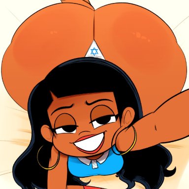 disney channel, marvel, moon girl and devil dinosaur, casey calderon, ota (artist), 1girls, ass, big ass, big butt, black eyelashes, black eyes, black eyesbrows, black hair, camera view, dark skin