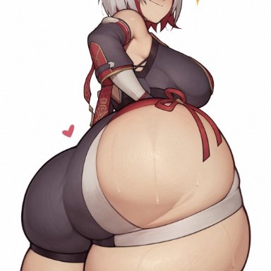 honkai (series), honkai: star rail, topaz (honkai: star rail), asura (artist), 1girls, ass, blue eyes, breasts, cute, dat ass, female, happy, happy female, huge ass, light skin