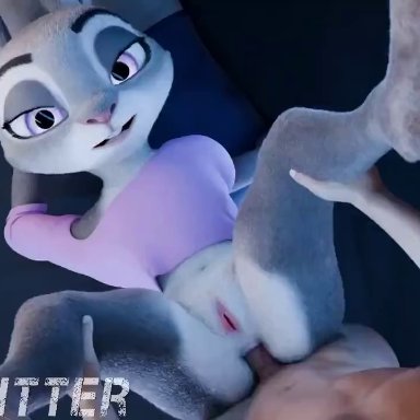 zootopia, judy hopps, wigfritter, 1boy, 1girls, anal, anal penetration, anal sex, bunny, female, fur, furry, interspecies, looking at viewer, male