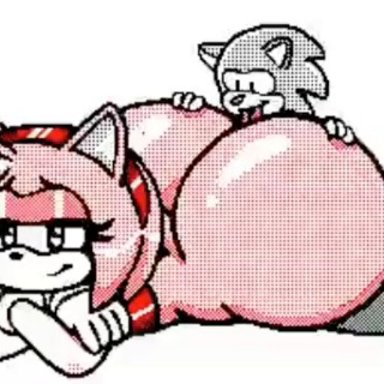 sega, sonic (series), sonic the hedgehog (series), amy rose, nunya84587583, 1girls, ass, big ass, big butt, big thighs, bubble ass, bubble butt, butt crack, dat ass, dumptruck ass