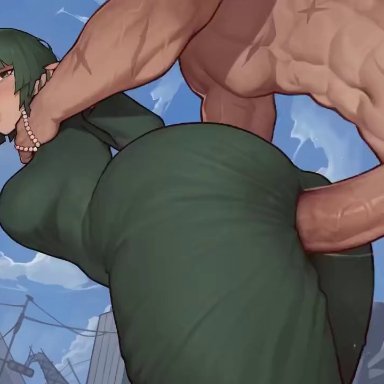 one-punch man, fubuki (one-punch man), asura (artist), suuru, cum, cum inside, sex through clothes, through clothes, animated, tagme, video