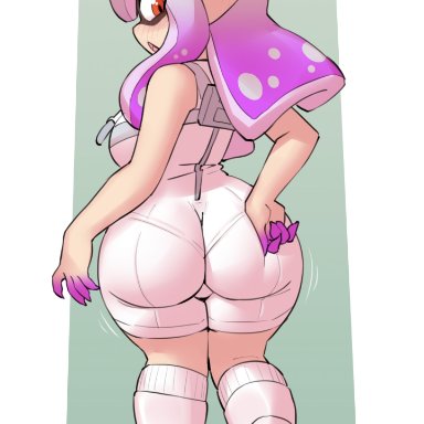 nintendo, splatoon, splatoon (series), splatoon 3, splatoon 3: side order, inkling, inkling girl, borvar, 1girls, ass, bodysuit, breasts, bubble butt, dat ass, female