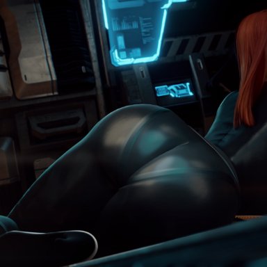 avengers, marvel, marvel cinematic universe, marvel comics, s.h.i.e.l.d., black widow (marvel), natasha romanoff, scarlett johansson, x3d, 1girls, ass, ass focus, big ass, big breasts, bubble butt