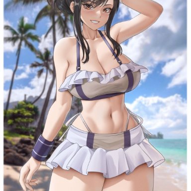 final fantasy, final fantasy vii, final fantasy vii rebirth, tifa lockhart, achromaru, achronaru, breasts, female, female only, final, solo, swimsuit, tagme