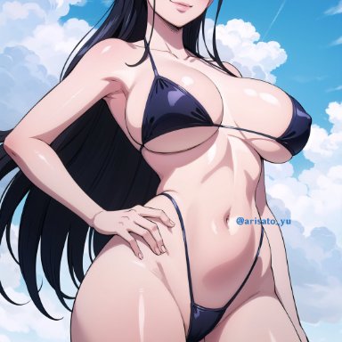 one piece, nico robin, arisato yu, anime girl, big ass, big breasts, female, female only, panties, ai generated