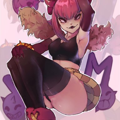 brawl, brawl stars, melodie (brawl stars), :3, 1girls, ass, at, big, black, body, breasts, clothing, cute, elbow, feline