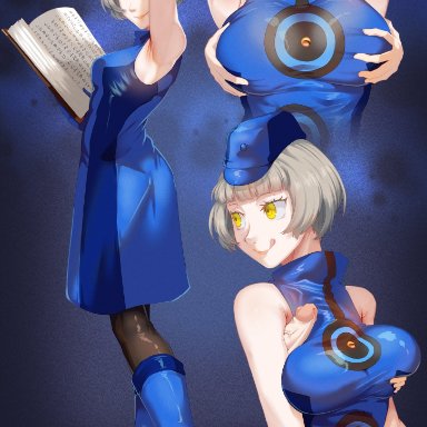 atlus, persona, persona 3, elizabeth (persona), cheesoart, 1boy, 1girls, armpit fetish, armpit sex, armpitjob, armpits, blonde hair, breast grab, breasts, clothed female