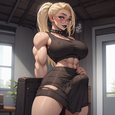 shennru, futanari, muscular, ai generated, tagme