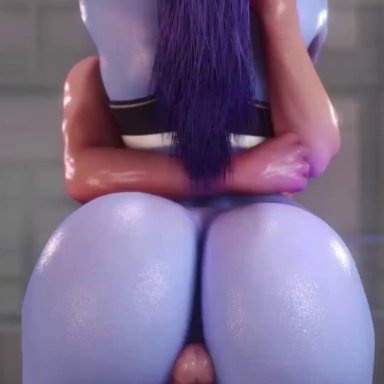 activision, blizzard entertainment, overwatch, overwatch 2, amelie lacroix, widowmaker, almightypatty, 1girls, ass, assassin, athletic, athletic female, big ass, big breasts, blue body
