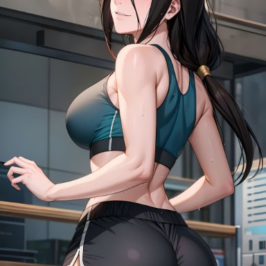 boruto: naruto next generations, naruto, naruto (series), hyuuga hanabi, temptart, 1girls, alternate costume, ass, ass focus, athletic, athletic female, big ass, big breasts, blush, breasts