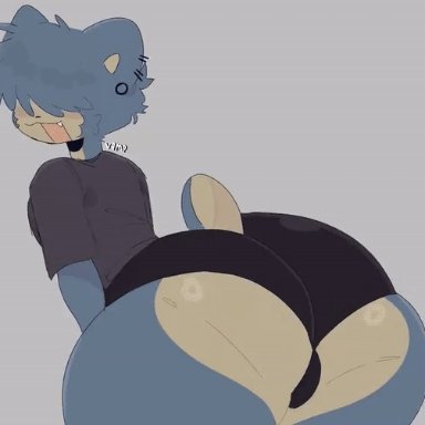 original character, v4mp1333, :3, 1boy, 1male, ass jiggle, ass shake, backsack, balls under clothes, big ass, big butt, bouncing ass, bouncing butt, butt jiggle, butt shake