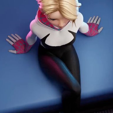 marvel, marvel comics, spider-man (series), ghost-spider, gwen stacy, gwen stacy (spider-verse), spider-gwen, spider-gwen (spider-verse), francis brown, 1girls, armpit, armpits, athletic, athletic female, big ass