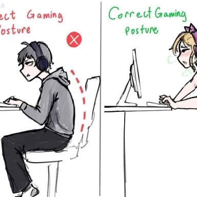 vissentia, 1boy, anal, anal sex, clothed sex, crossdressing, femboy, from behind, gaming, correct gaming posture (meme)