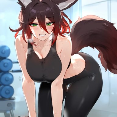 honkai (series), honkai: star rail, tingyun (honkai: star rail), fox, fox ears, fox girl, fox tail, ai generated, stable diffusion, tagme