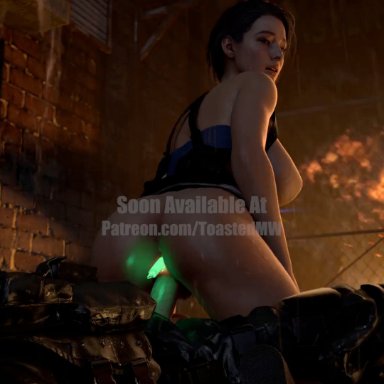 resident evil, resident evil 3 remake, carlos oliveira, jill valentine, bordeaux black, toasted microwave, anal, breasts, cowgirl position, jiggle, jiggling ass, jiggling breasts, moan, moaning, moaning in pleasure