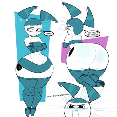 my life as a teenage robot, jenny wakeman, zetaskully, annoyed, annoyed expression, ass, big ass, big butt, female, female focus, female only, pear shaped, pear shaped female, pear-shaped figure, robot