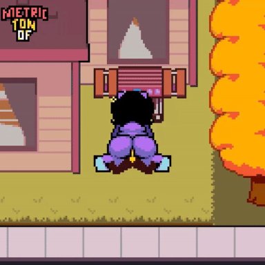 deltarune, undertale, undertale (series), catty (undertale), kris (deltarune), sludgegutss, 1boy, 1girls, all fours, anthro, anthro penetrated, ass jiggle, ass shake, big ass, big butt