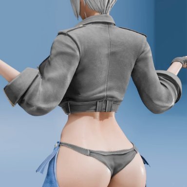 king of fighters, the king of fighters, angel (kof), supurattabrain, 1girls, angel, ass clap, ass clapping, ass jiggle, ass shake, ass shaking, big ass, bouncing ass, bouncing butt, butt clap