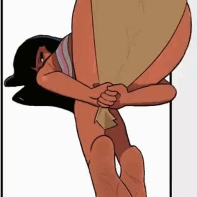 the road to el dorado, chel, ozho (artist), 1girls, 5 toes, ass jiggle, ass shake, barely clothed, bent over, big ass, big butt, bouncing ass, bouncing butt, butt jiggle, butt shake