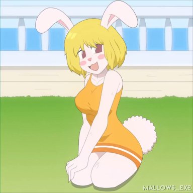 one piece, carrot (one piece), monkey d luffy, mallows.exe, 1boy, 1girls, big breasts, big penis, bouncing breasts, breasts, bunny girl, female, female focus, male, rabbit girl