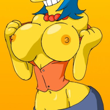 the simpsons, marge simpson, pixaltrix, female, female only, human, solo, young, tagme