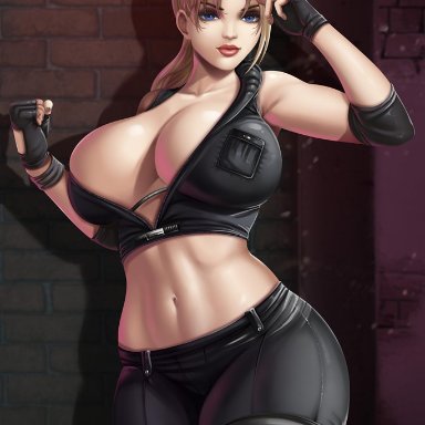 mortal kombat, mortal kombat 11, sonya blade, flowerxl, 1girls, big breasts, breasts, cleavage, female, female only, large breasts, solo, 2d