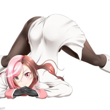 rwby, neo (rwby), kimmy77, ass, ass up, boots, gloves, heel boots, heterochromia, high heel boots, high heels, smile, two tone hair, jack-o pose, jackochallenge