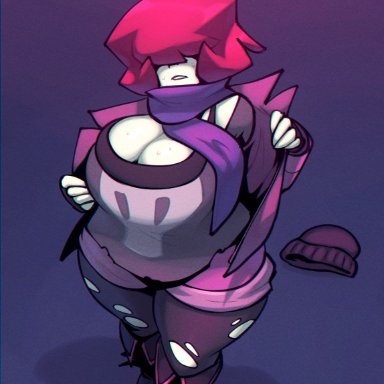 invader zim, nickelodeon, gaz membrane, thicc gaz, bigdad, darnact, 1girls, aged up, big breasts, big titty goth, black boots, black clothes, black clothing, clothed, clothed female