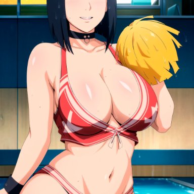 boruto: naruto next generations, naruto, naruto (series), naruto shippuden, patreon, hyuuga hinata, juanpi amvs, big breasts, big butt, bikini, black hair, cheerleader, cheerleader uniform, collar, curvy