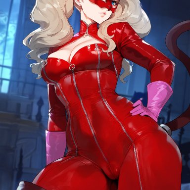 atlus, megami tensei, persona, persona 5, ann takamaki, floox, 1girls, big breasts, blonde hair, blue eyes, breasts, female, large breasts, light-skinned female, long hair