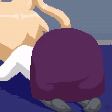 melty blood, neco-arc, spinneborg, 1boy, 1girls, ass, ass bigger than head, ass expansion, balls, big ass, big balls, big butt, big penis, bottom heavy, bubble butt