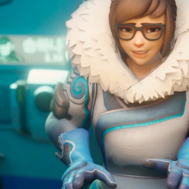 blizzard entertainment, overwatch, d.va, mei (overwatch), pixiewillow, pleasedbyviolet, zmsfm, 2 finger fingering, 2girls, areolae, bare legs, bare shoulders, bare thighs, barefoot, breasts