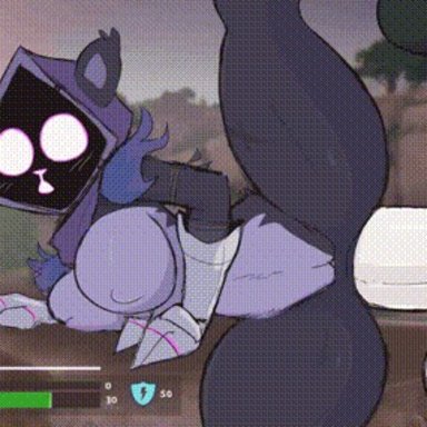 epic games, fortnite, meow skulls (fortnite), raven team leader, kilinah, 1futa, 1girls, anal, anal sex, anthro, balls, bear, big breasts, blush, blush lines