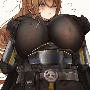 helldivers, helldivers 2, helldiver (helldivers), noiretox, big breasts, blush, sweat