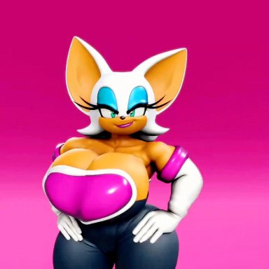 sega, sonic (series), rouge the bat, vulkyasha, anthro, areolae, bat, big breasts, blue eyes, breasts, exposed breasts, exposing breasts, eyelashes, female, female only