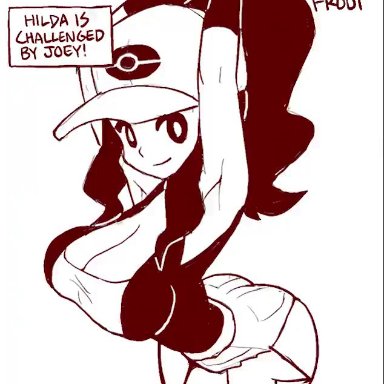 pokemon, pokemon bw, hilda (pokemon), musi cassie, big ass, big breasts, frootnsfw, standing on one leg, standing sex, sound, tagme, video