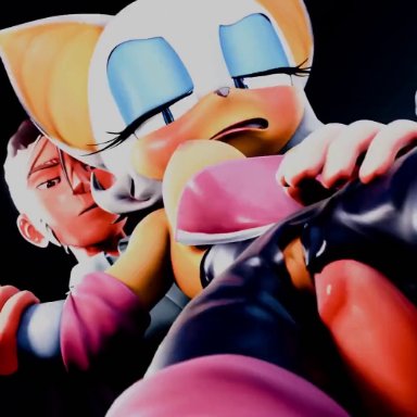 sonic (series), sonic the hedgehog (series), rouge the bat, cumminham, human, human on anthro, 3d, animated, mp4, sound, tagme, video