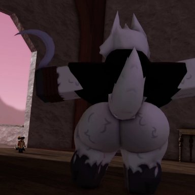 dreamworks, puss in boots (dreamworks), puss in boots (film), puss in boots the last wish, roblox, death (personification), death (puss in boots), puss, robloxian, willie piv, 1boy, 1femboy, 1male, animal ears, animal humanoid