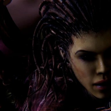 starcraft, starcraft 2, infested kerrigan, sarah kerrigan, ulfsark3d, anal, anal insertion, anal penetration, anal sex, glowing eyes, submissive, submissive female, wings, 3d, animated