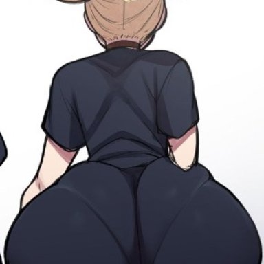 jujutsu kaisen, nishimiya momo, blackwhiplash, ass bigger than head, ass bigger than torso, ass dough, ass focus, big ass, blonde, blonde female, blonde hair, bottom heavy, dat ass, fat ass, huge ass