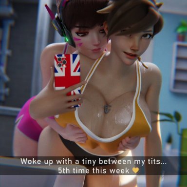 activision, blizzard entertainment, overwatch, overwatch 2, d.va, hana song, lena oxton, tracer, jimmy144, 2girls, ass, athletic, athletic female, big ass, big breasts
