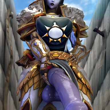 blizzard entertainment, warcraft, world of warcraft, draenei, chaossu3d, big penis, draenei futa, futa only, futanari, horsecock, huge cock, solo, solo futa, taker pov, 3d