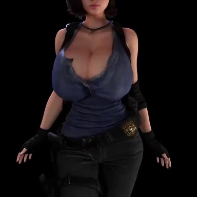 capcom, resident evil, resident evil 3, jill valentine, vaako, 1girls, alternate breast size, bouncing breasts, breasts, breasts bigger than head, breasts bigger than torso, cleavage, enormous breasts, female, female only