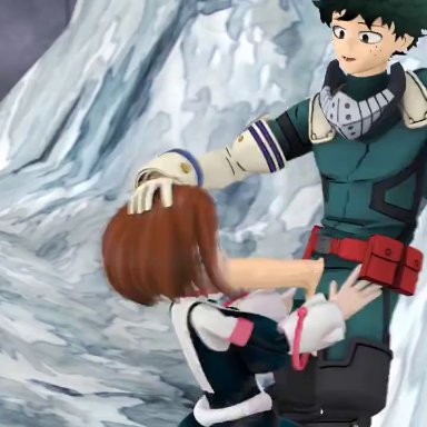 my hero academia, shounen jump, deku, izuku midoriya, midoriya izuku, ochako uraraka, uraraka ochako, countersfm, big ass, big breasts, big penis, blowjob, breasts, bubble butt, cum