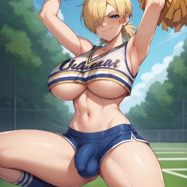hellsing ultimate, seras victoria, hjqjjwbeb, armpit, armpits, athletic, athletic female, belly, belly button, blonde hair, blue eyes, breasts, bulge, cameltoe, cheering