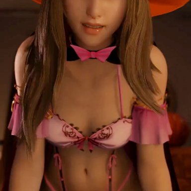 final fantasy, final fantasy vii, final fantasy vii remake, halloween, kyrie canaan, lazyprocrastinator, 1boy, 1girls, bouncing breasts, breasts, cleavage, cowgirl position, cum in pussy, cum inside, ejaculation
