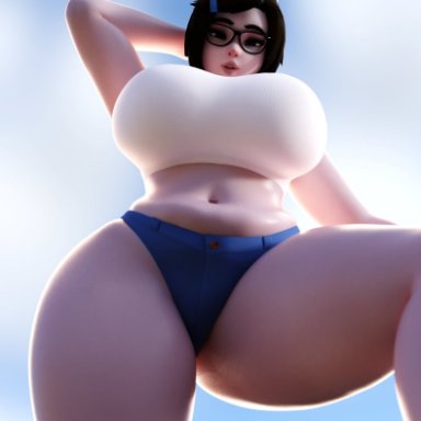 activision, blizzard entertainment, overwatch, overwatch 2, mei (overwatch), mei ling zhou, mei-ling zhou, smitty34, 1girls, ass, big ass, big breasts, big butt, bottom heavy, breasts