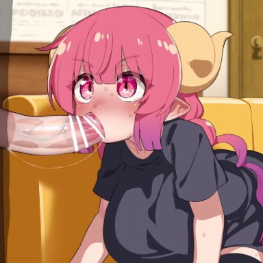 kobayashi-san chi no maidragon, ilulu (dragon maid), mizumizuni, 1boy, 1girls, big breasts, blowjob, oral, animated, tagme, video