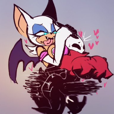 hollow knight, sega, sonic (series), sonic the hedgehog (series), team cherry, hornet (hollow knight), mobian (species), rouge the bat, wolflance, 1female, 1futa, 1girls, anthro, anthro penetrating, armwear