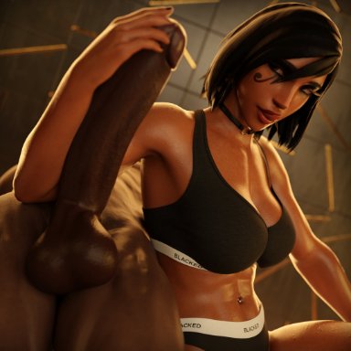 activision, blacked, blizzard entertainment, overwatch, overwatch 2, fareeha amari, pharah, piroguh, 1boy, 1girls, abs, ass, athletic, athletic female, backsack